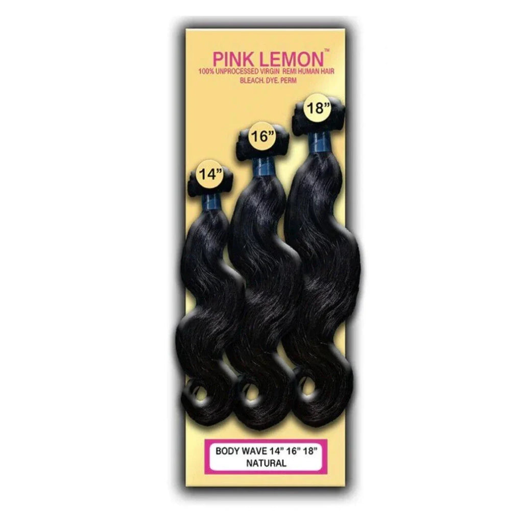 New! Pink Lemon 100% 15A Unprocessed Virgin Human Hair 3-Bundle Pack