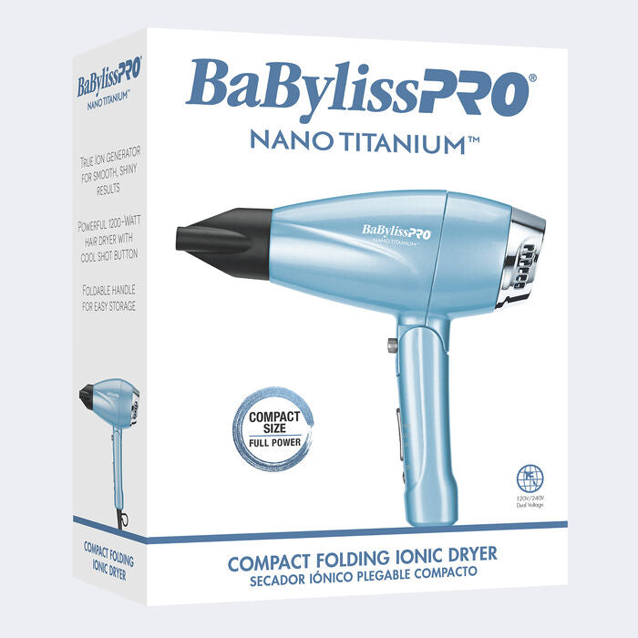 BaBylissPRO® Nano Titanium™ Compact Folding Ionic Dryer