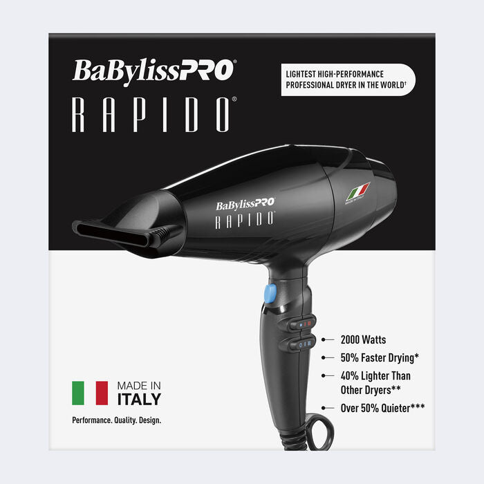 BaBylissPRO® Rapido 2000-Watt Dryer®  Black