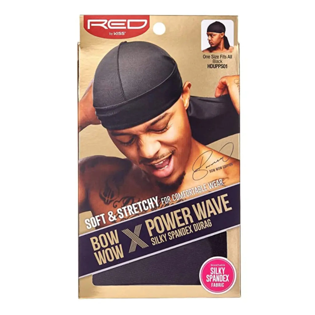 Red Spandex Durag Black 