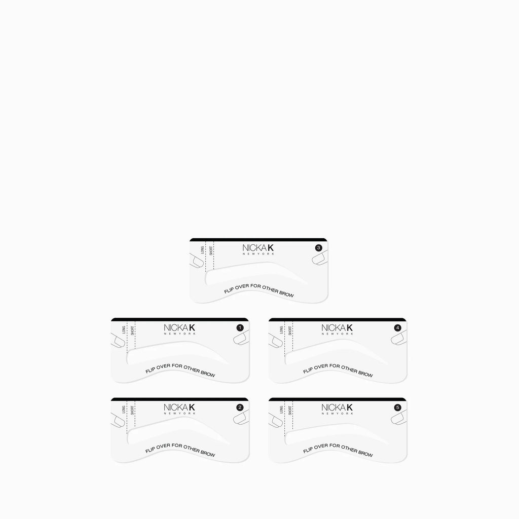 Nicka K Perfectly Arched Reusable Brow Stencil Kit- 5 Pieces Pack