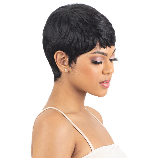 Mayde Beauty Mocha Series 100% Human Hair Blend Mocha Pixie Style Wig