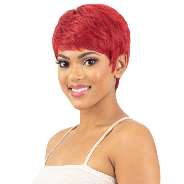 Mayde Beauty Mocha Series 100% Human Hair Blend Mocha Pixie Style Wig