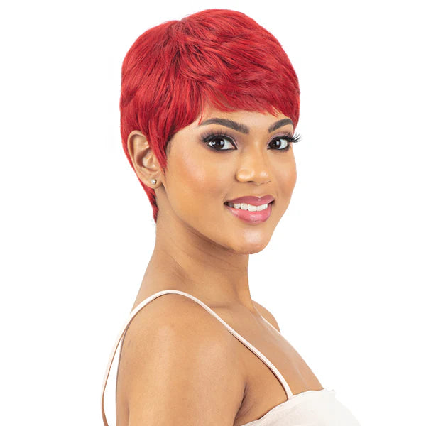 Mayde Beauty Mocha Series 100% Human Hair Blend Mocha Pixie Style Wig