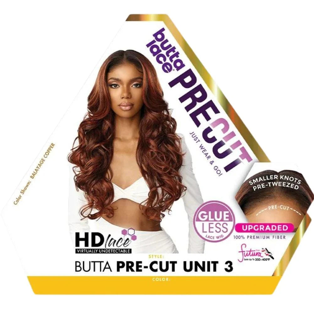 Sensationnel Butta Lace Pre-Cut 100% Premium Fiber Wig- 26" Unit 3