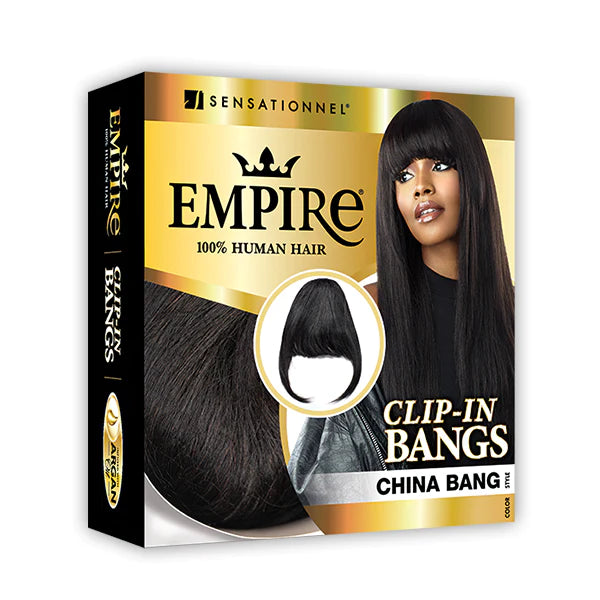 Sensationnel 100% Human Hair Empire Clip In Bangs 